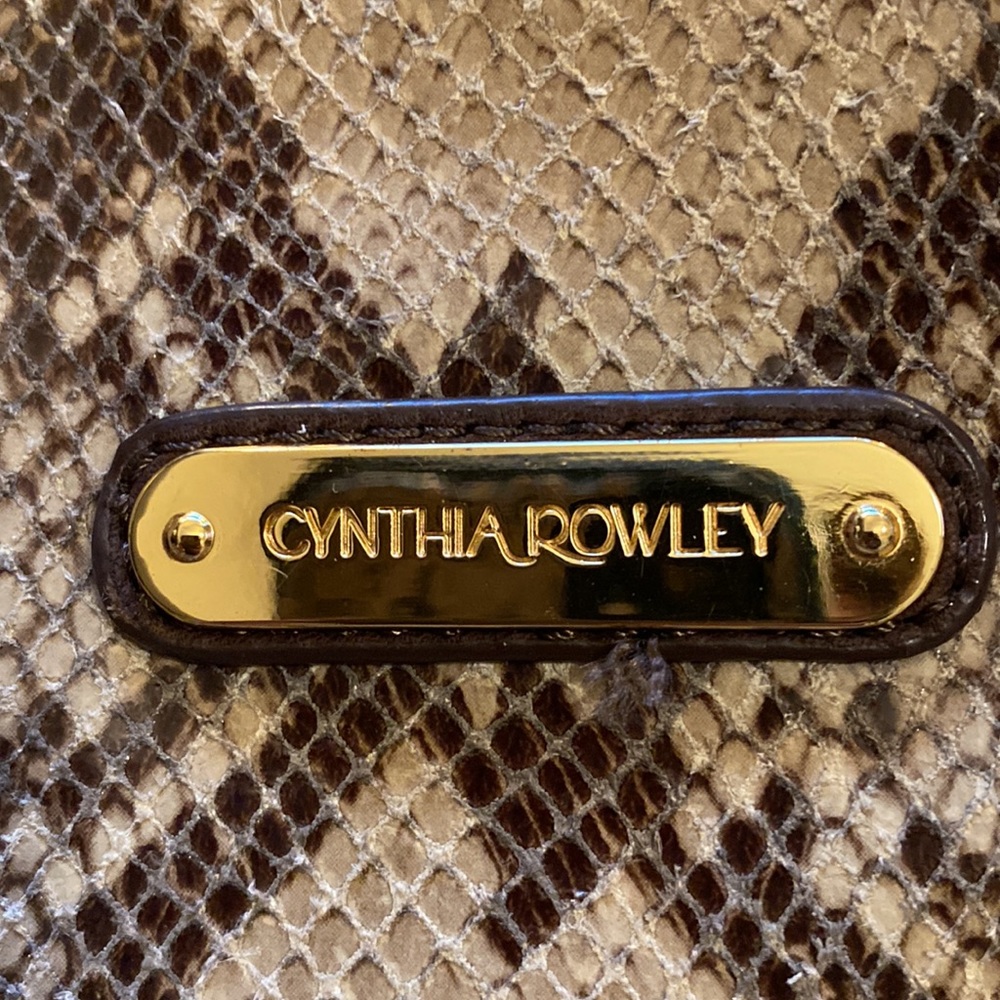 Cynthia Rowley Python Print Hobo Bag With Brown D… - image 6